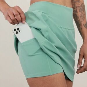 Athleta Salutation Stash Pocket 16.5” Skort, Lagoon Green, XS